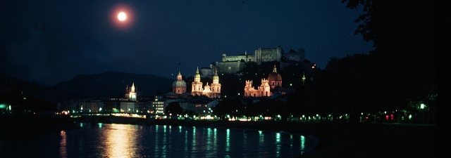 Salzburg as viewed from the Mozartstieg in May, 1978.